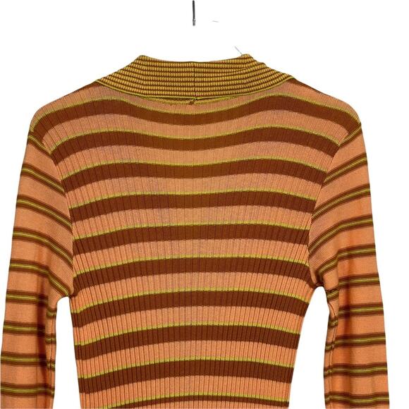 Free People Vista Cardi Striped Longline Button Front Size Small NWOT - Picture 9 of 11